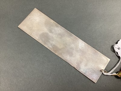 Lot 78 - A Modernist Hallmarked Silver Bookmark, AMC,...