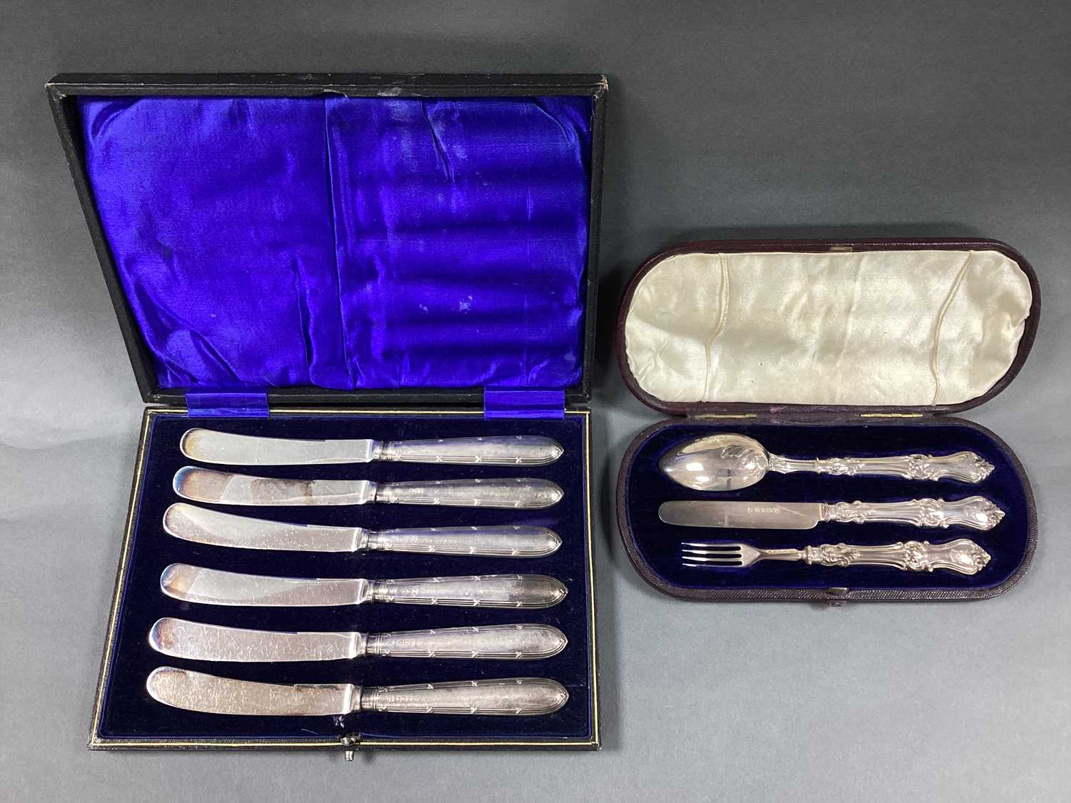 Lot 49 - A Victorian Matched Hallmarked Silver Three...