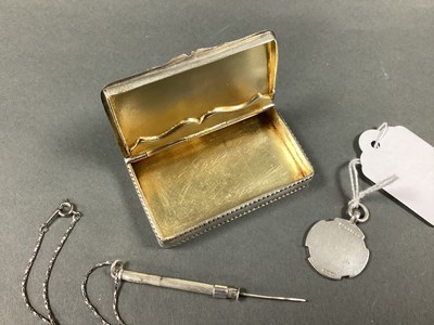 Lot 63 - A Hallmarked Silver Sliding Tooth Pick, on a...