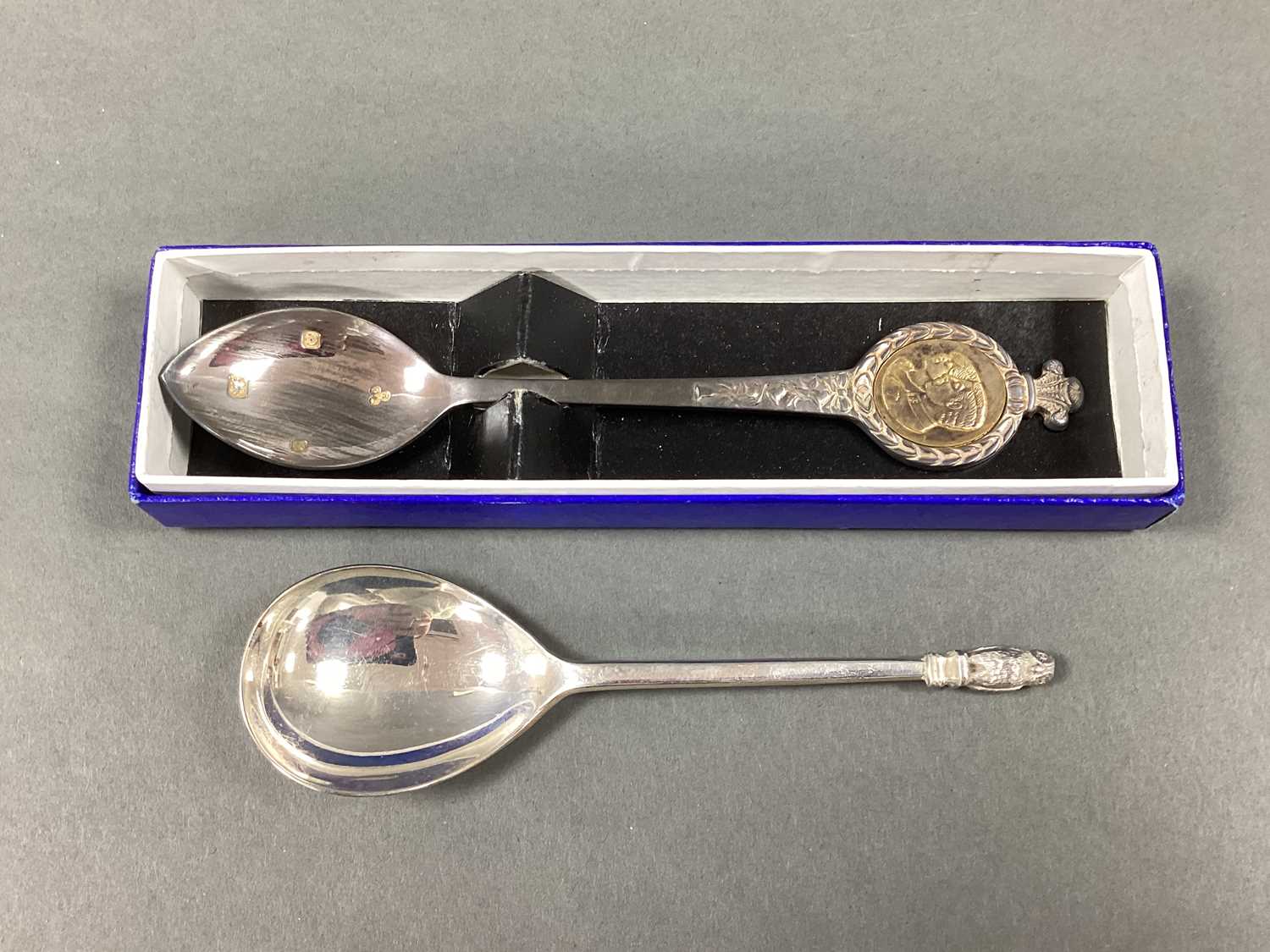 Lot 68 - A Hallmarked Silver Owl Top Spoon, CJ Vander,...