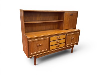 Lot 1505 - William Lawrence Teak High Back Sideboard, top...