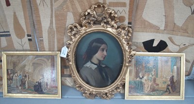 Lot 1154 - Portrait of a Young Lady, circa 1900, oval,...