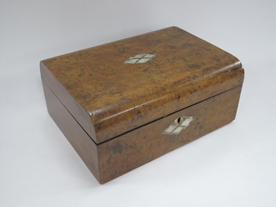 Lot 1400 - A Victorian Burr Walnut Writing Slope...