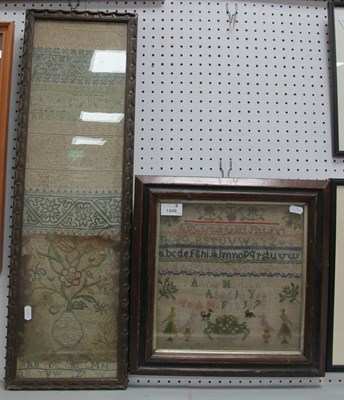 Lot 1446 - XIX Century Sampler Hand Stitches by Annie...