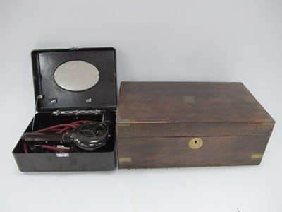 Lot 1414 - XIX Century Box with Brass Mounts, 40cm wide,...