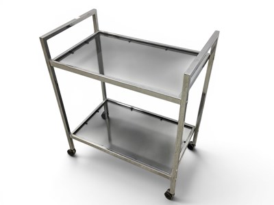 Lot 1496 - A Circa 1970s Two-Tier Serving Trolley - Smoke...