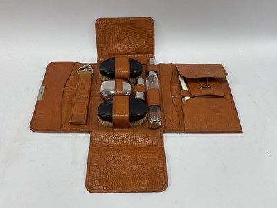 Lot 1349A - An Edwardian Era Gent's Crocodile Leather...