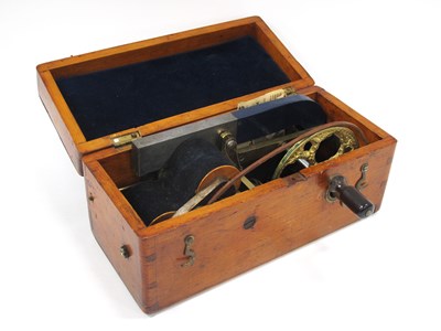 Lot 1318 - A Victorian Cased Shock Machine.