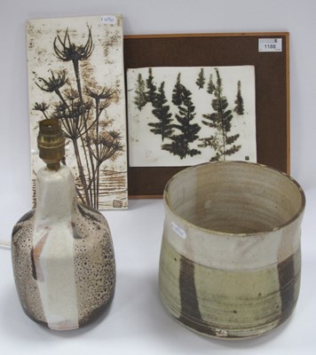 Lot 1188 - Geoff Hartley Studio Pottery, wall tile with...