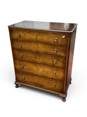 Lot 1493 - Vesper Mid XX Century Walnut Chest of Five...