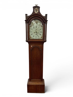 Lot 1564 - XVIII Oak Longcase Clock with eight-day...