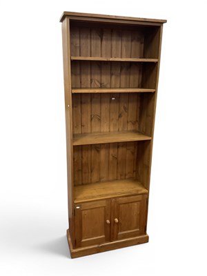 Lot 1506 - Pine Freestanding Book Cabinet, with...