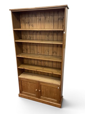 Lot 1504 - Pine Freestanding Book Cabinet, with...