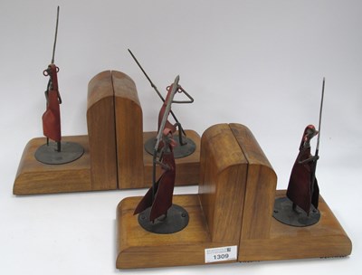 Lot 1309 - Peter Medway, two pairs of Kenyan olive wood...