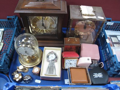 Lot 1377 - Clocks, including wooden mantel clocks,...