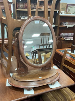 Lot 1530 - A vintage Victorian-style wooden vanity mirror,...