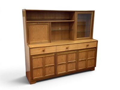 Lot 1507 - Nathan Teak High Back Sideboard, with glazed...