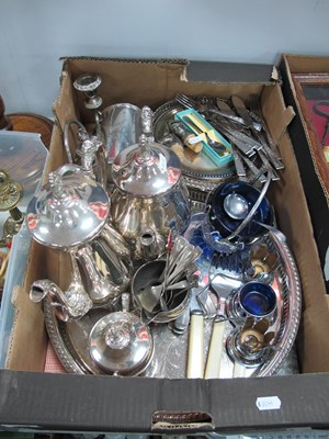 Lot 1006 - Metalware, including silver-plated tea set...