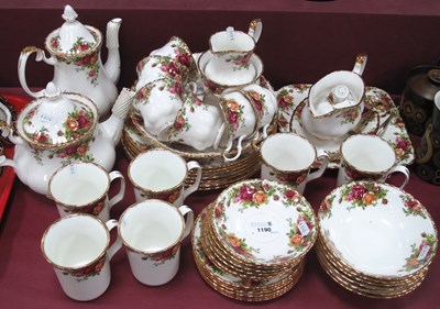 Lot 1190 - Royal Albert “Old Country Roses” pattern tea...