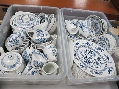 Lot 1069 - Meakin 'Blue Nordic' Tableware of approx 80...