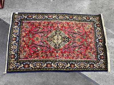 Lot 1480 - A Handmade Persian Ghom Rug, decorated with...