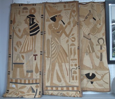 Lot 1155 - Three Vintage Egyptian Wall Hangings in...