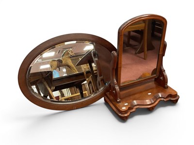 Lot 1540 - XIX Century Dressing Table Mirror with shaped...