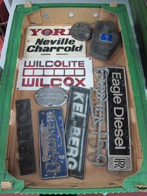 Lot 1427 - Vintage Automobilia three metal gardener signs...