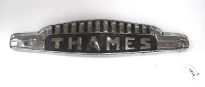 Lot 1315 - Vintage Automobilia Thames Chrome Lorry Badge,...
