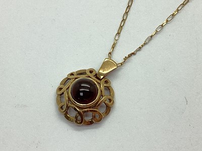Lot 114 - A 9ct Gold Openwork Celtic Style Pendant, of...