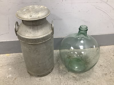 Lot 1324 - United Dairies Mil Churn, 71cm tall, glass...