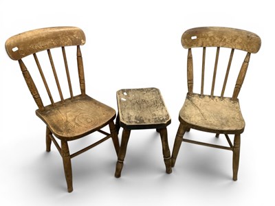 Lot 1555 - Two Earley XX Century Spindle Back Child's...