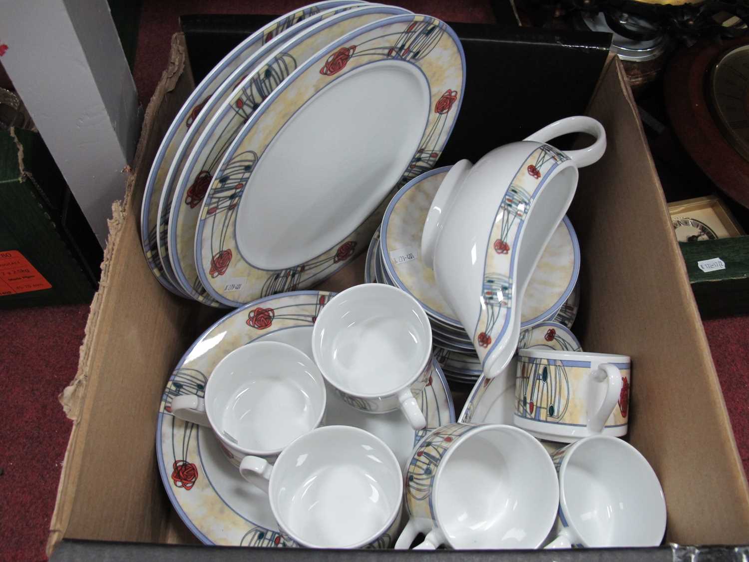 Lot 1036 - Rennie Mackintosh Porcelain part tea and...