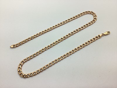 Lot 113 - A Modern 9ct Gold Curb Link Chain, 47.5cm long.