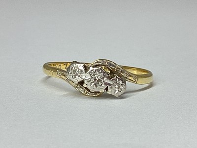 Lot 68 - An Antique Three Stone Diamond Ring, of...