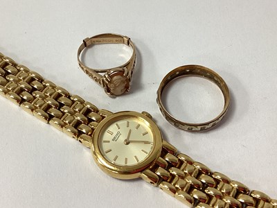 Lot 90 - A 9ct Gold Shell Carved Cameo Ring, together...