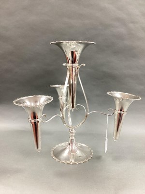 Lot 1 - A Hallmarked Silver Three Branch Four Flute...