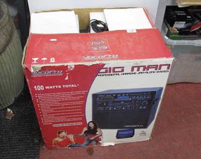 Lot 1144 - Boxed VocoPro Gig Man 100W karaoke system,...