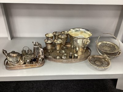 Lot 185 - Hallmarked Silver Lidded Mustards and...