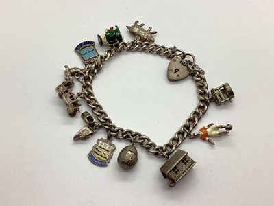 Lot 94 - A Hallmarked Silver Curb Link Bracelet,...