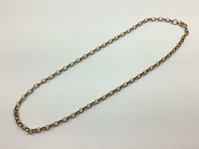 Lot 108 - A 9ct Gold Belcher Link Chain, (clasp damaged).