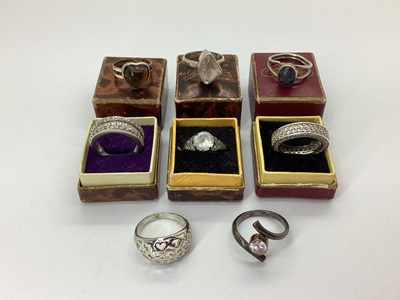 Lot 119 - 925 and Other Dress Rings, vintage ring boxes.
