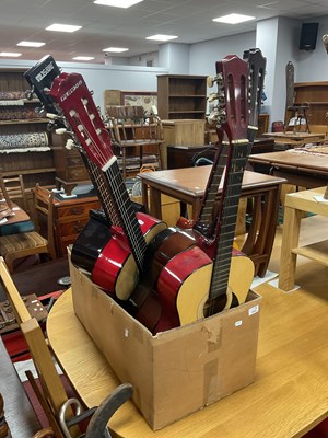 Lot 1553 - Five classical and acoustic guitars, including...