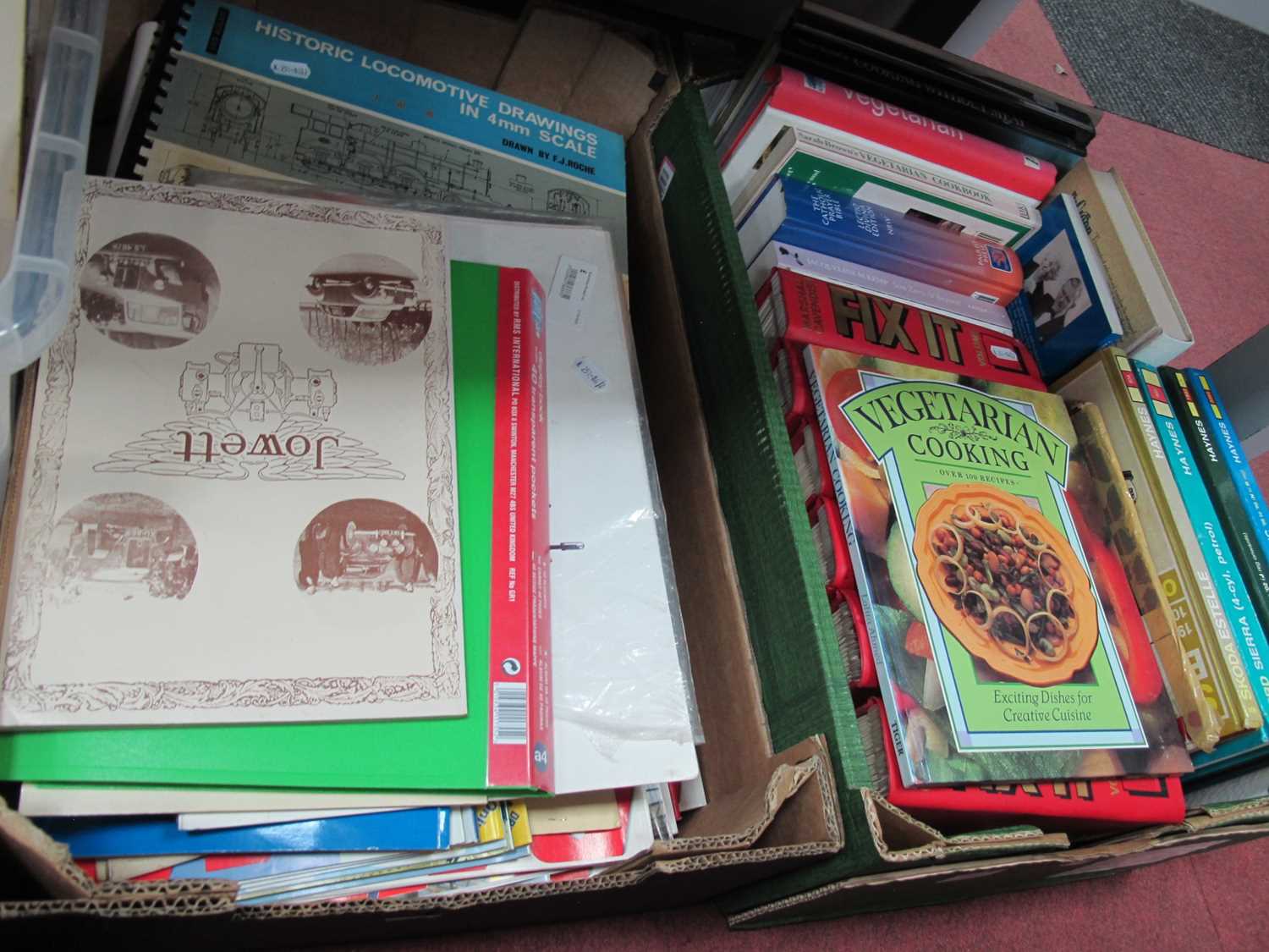 Lot 1092 - Transportation books and household guides,...