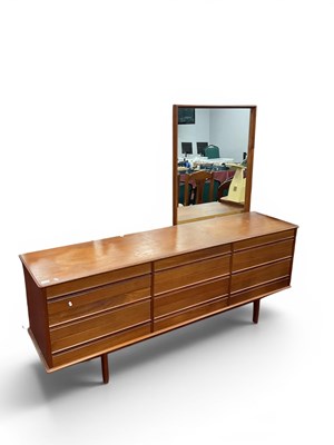 Lot 1571 - Mid XX Century Teak Mirror Back Dressing...