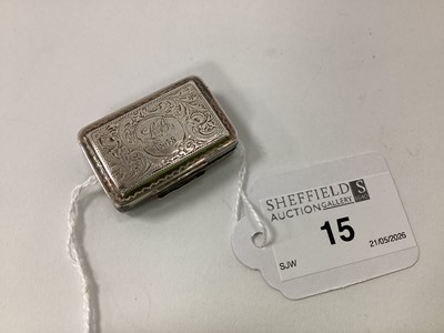 Lot 15 - A Georgian Hallmarked Silver Vinegrette,...