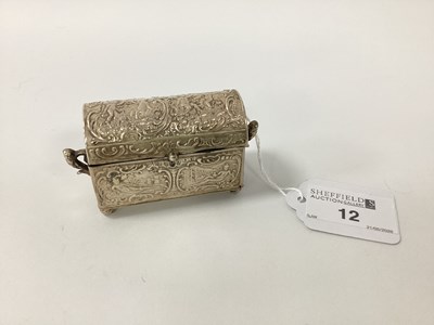 Lot 12 - A Novelty Miniature Treasure Chest, with...