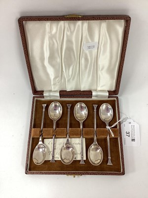 Lot 37 - A Matched Set of Six Hallmarked Silver Coffee...