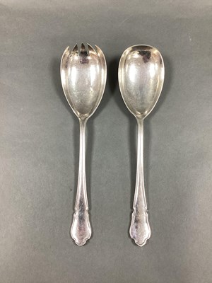 Lot 28 - A Pair of Hallmarked Silver Salad Servers,...