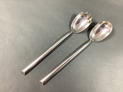 Lot 22 - A Pair of Hallmarked Silver Salad Servers,...